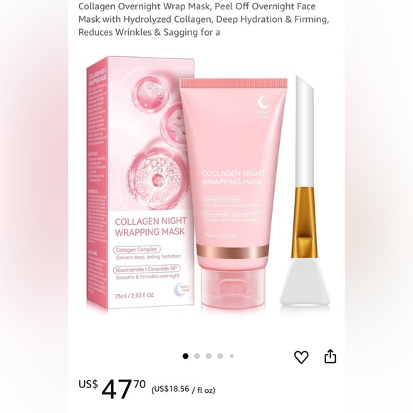 Generic Other - Collagen Overnight Wrap Mask Peel Off Face Mask Hydrolyzed Deep Hydration